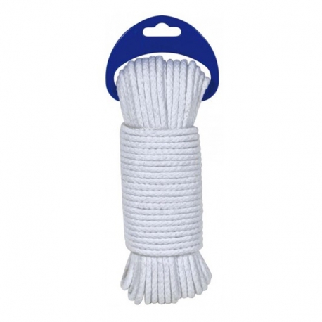 Cuerda de algodon rombull trenzado blanco 4,5mm 10m