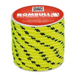 Cuerda de poliester rombull trenzada amarillo fluorescente 8mm 15m