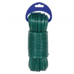 Cuerda polietileno rombull plastificada verde 5mm 15m