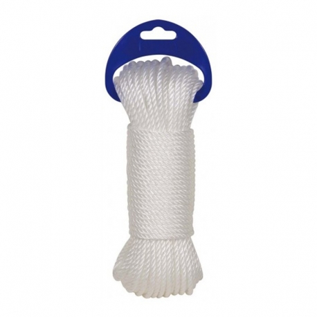 Cuerda polietileno rombull cableada blanco 5mm 10m