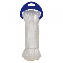 Cuerda polietileno rombull cableada blanco 5mm 20m