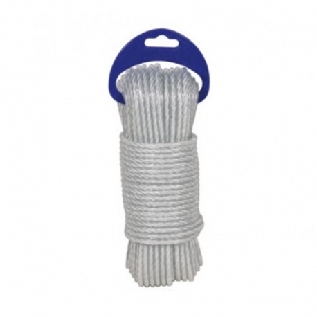 Cuerda polietileno rombull plastificada blanco 5mm 5m