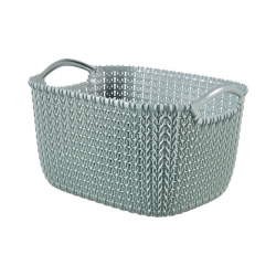 Cesta ordenacion knit 8 l azul bruma