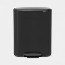 Cubo brabantia bo pedal negro mate 2 x 30 l