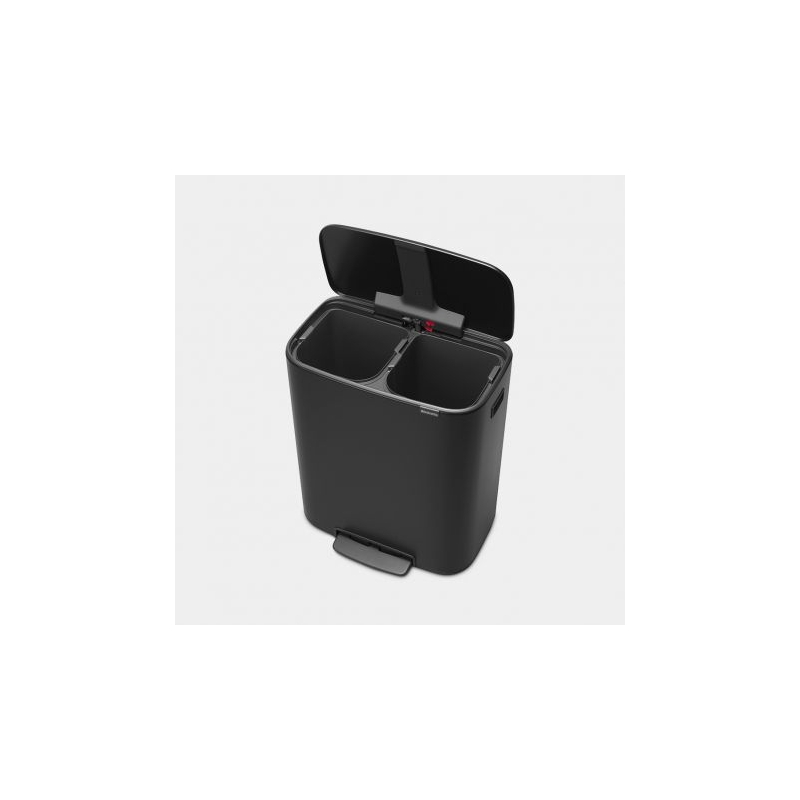  Brabantia Bo - Cubo de basura con pedales, cubos interiores de  11 L + 23 L (negro mate) : Hogar y Cocina