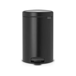 Cubo de basura brabantia 12 l negro mate newicon