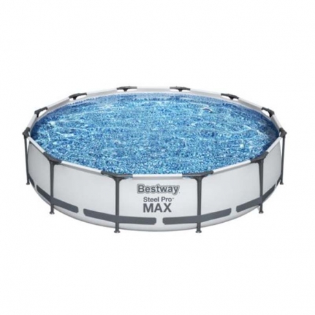 Piscina bestway steel pro max 56416 con depuradora 366x76 cm redonda acero blanco