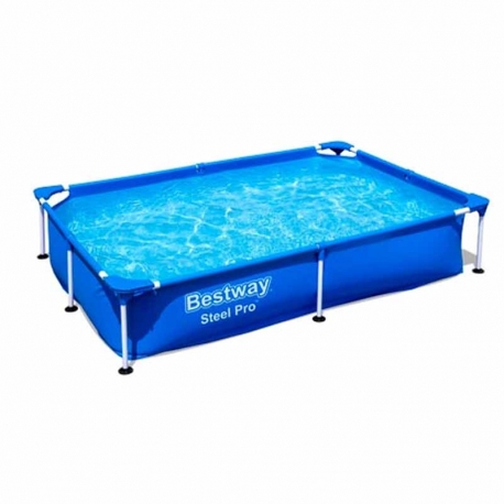 Piscina bestway steel pro 56401 221x150x43 cm cuadrada azul