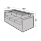 Funda sofa digebis 3 plazas easycover 94 x 246 x 69 cm