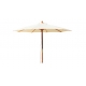 Parasol madera 300 cm algodon polyester crudo