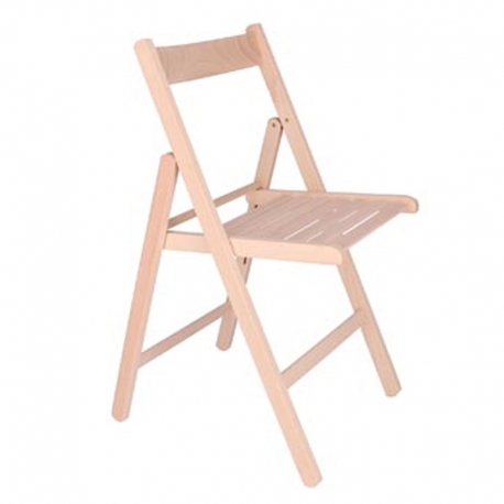 Silla plegable madera aranaz sin barnizar