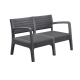 Banco jardin resina miami grafito 120x72x69cm