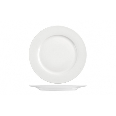 Plato llano porcelana new bone china blanco