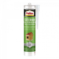 Adhesivo sellador pattex exterior transparente 280ml