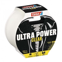 Cinta americana tesa ultra power clear 10m x 48mm blanco