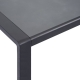 Mesa baja aluminio napoles negra 130x60cm