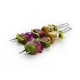 Pinchos barbacoa acero inoxidable 4 unidades