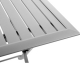 Mesa plegable rectangular aluminio gris claro 110x70cm