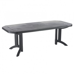 Mesa resina extensible grosfillex vega antracita 165-220x100cm