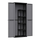 Armario resina escobero 2 puertas terry j-line gris 163,5x68x37,5cm