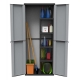 Armario resina escobero 2 puertas terry j-line gris 163,5x68x37,5cm