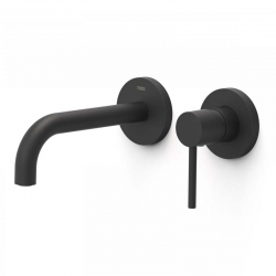 Monomando lavabo tres exclusive study empotrado 177mm negro mate 26230021nm