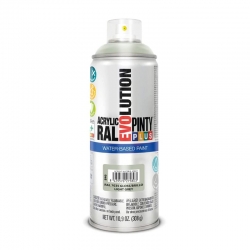 Pintura spray acrilica pintyplus base agua gris claro brillo 520ml