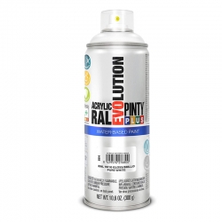 Pintura spray acrilica pintyplus base agua blanco puro brillo 520ml