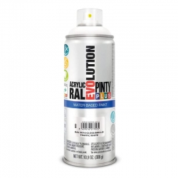 Pintura spray acrilica pintyplus base agua blanco trafico brillo 520ml