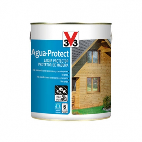 Barniz para madera v33 lasur agua protect 0,75l roble medio