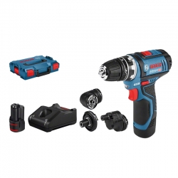 Atornillador bateria bosch gsr 12v-15 fc + maletin + 2 baterias + cargador + adaptadores + accesorio