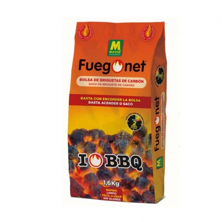 Briquetas carbon fuegonet instantanea 1,6kg