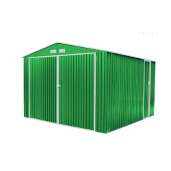 Garaje metalico gardiun norfolk verde 16m2 380x420x232cm