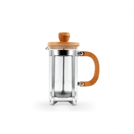 Cafetera tetera embolo inox bambu 35 cl