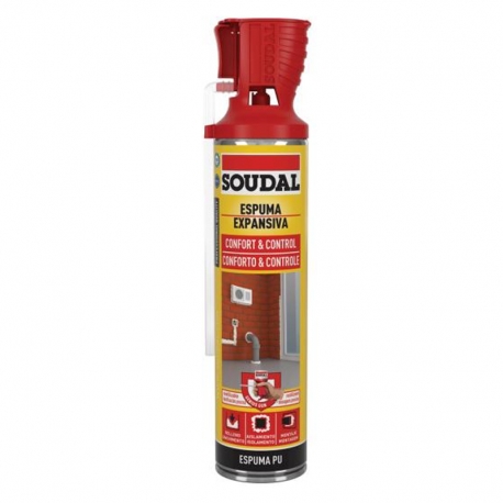 Espuma poliuretano soudal genius universal 600ml