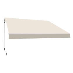 Toldo manual wolder aluminio-poliester crudo 4x2,5m