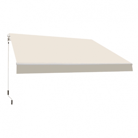 Toldo manual wolder aluminio-poliester crudo 4x2,5m