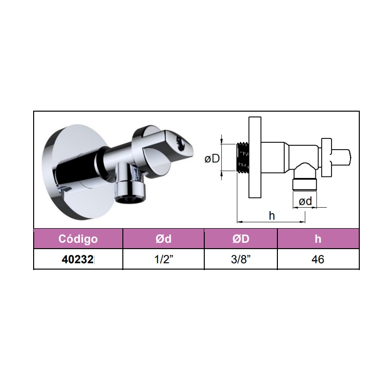 LLAVE ESCUADRA AMERICA EXTRA LARGA 3/8 (2 UD)