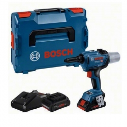 Pistola remachadora a bateria bosch grg 18v-16 c + l-boxx 136 + procore18v 4ah + gal 18v-40