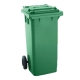 Contenedor selectivo maya con ruedas verde 120 litros