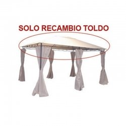 Toldo recambio para pergola metal plicosa crudo 2,95 x 3,95 x 2,55m