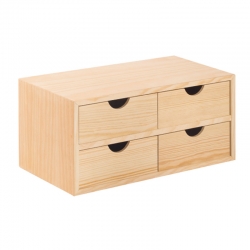 Cajonera pino natural astigarraga mini bloc 4 cajones