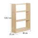 Estanteria madera astigarraga gala 4 baldas 120,7x80x25cm