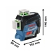 Nivel laser de lineas bosch gll 3-80 cg + l-boxx + placa reflectora medida laser + bm 1 + estuche