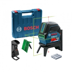 Nivel laser combinado bosch gcl 2-15 g + maletin + placa reflectora medida laser + brida techo + rm 1 + pila 1,5v lr6 aa