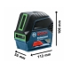 Nivel laser combinado bosch gcl 2-15 g + maletin + placa reflectora medida laser + brida techo + rm 1 + pila 1,5v lr6 aa