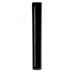 Tubo vitrificado negro chimenea Ø120 x 1m
