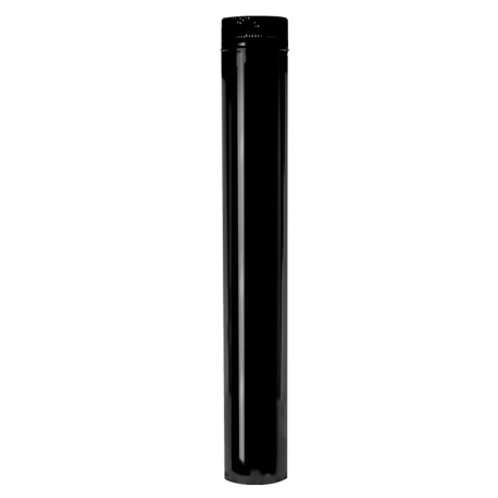 Tubo vitrificado negro chimenea Ø120 x 1m