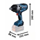 Atornillador bosch biturbo impacto bateria gds 18v-1050 h + 2 procore18v 5.5 ah + gal 1880 cv