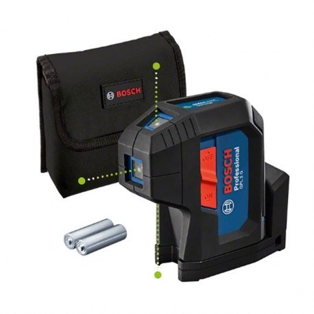 Nivel laser de puntos bosch gpl 3 g + estuche + pila 1,5v lr6 aa